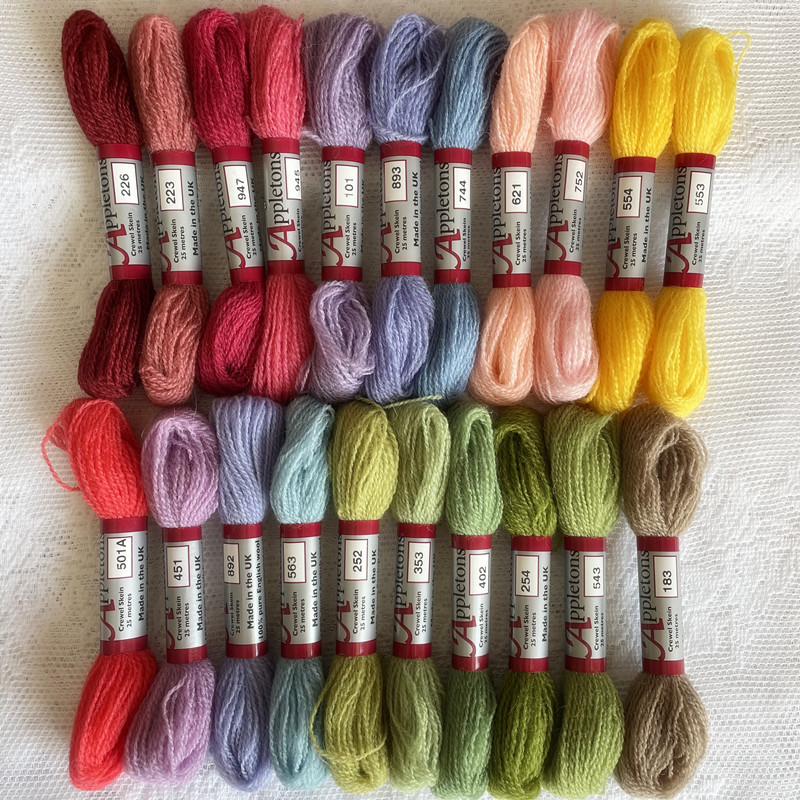 英国appletons 100%细羊毛DIY刺绣线 组合套装体验款 樋口用线