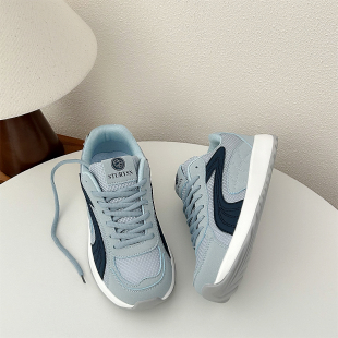 港风复古运动鞋子2025年秋季新款软底休闲运动鞋ins潮流阿甘鞋