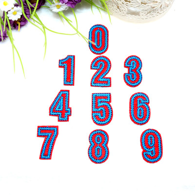 新款小号数字布贴 儿童补丁贴布服装辅料装饰贴花刺绣贴补洞贴布