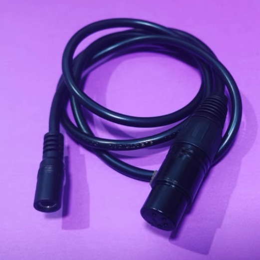 直流DC2.1转接卡侬4芯连接线 摄像机电源转接线 全铜0.75平方粗线