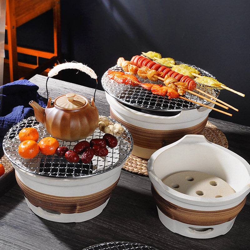 围炉煮茶家用室内老式炭炉家用打边炉泥碳炉户外烧烤陶土烤茶装备,厨房/烹饪用具,烧烤炉,淘宝优惠券,粉丝福利购,淘宝优惠卷