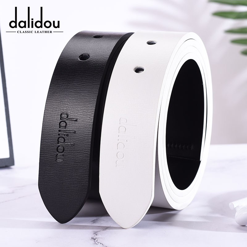 白色无头休闲百搭皮带条