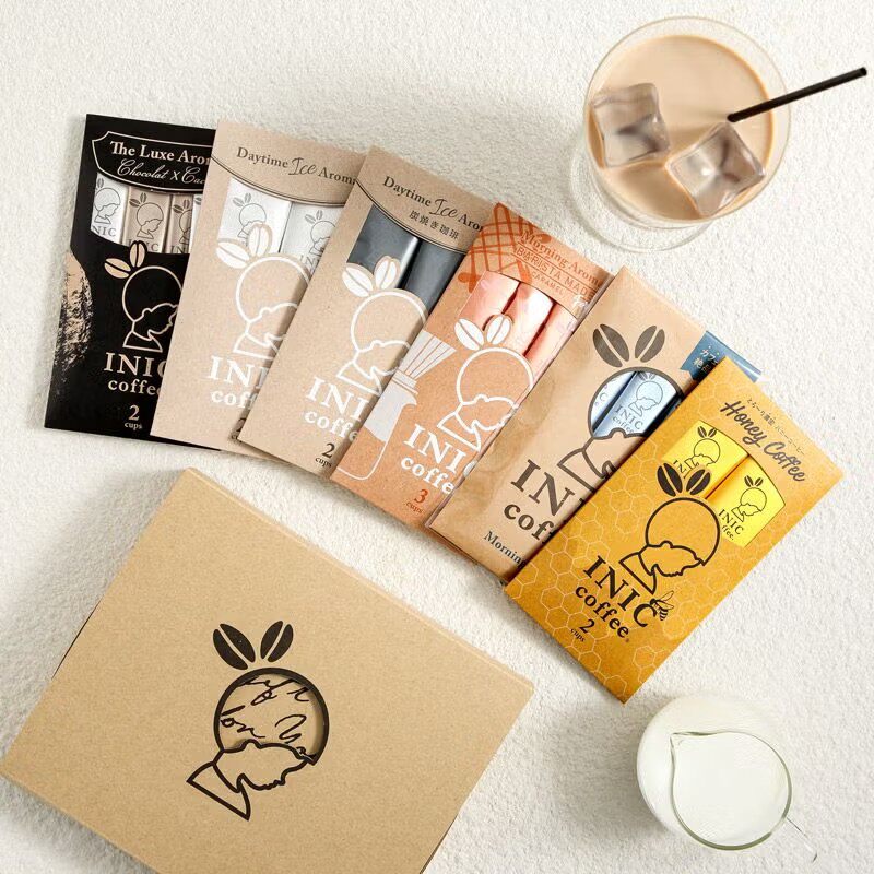 日本直邮 INIC coffee 日间冰香蜂蜜咖啡速溶咖啡礼品套装 共14条