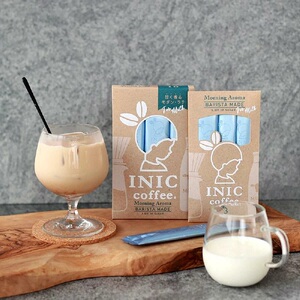 日本直邮INIC coffee 晨间醇香咖啡拿铁/咖啡欧蕾 加糖 10条装