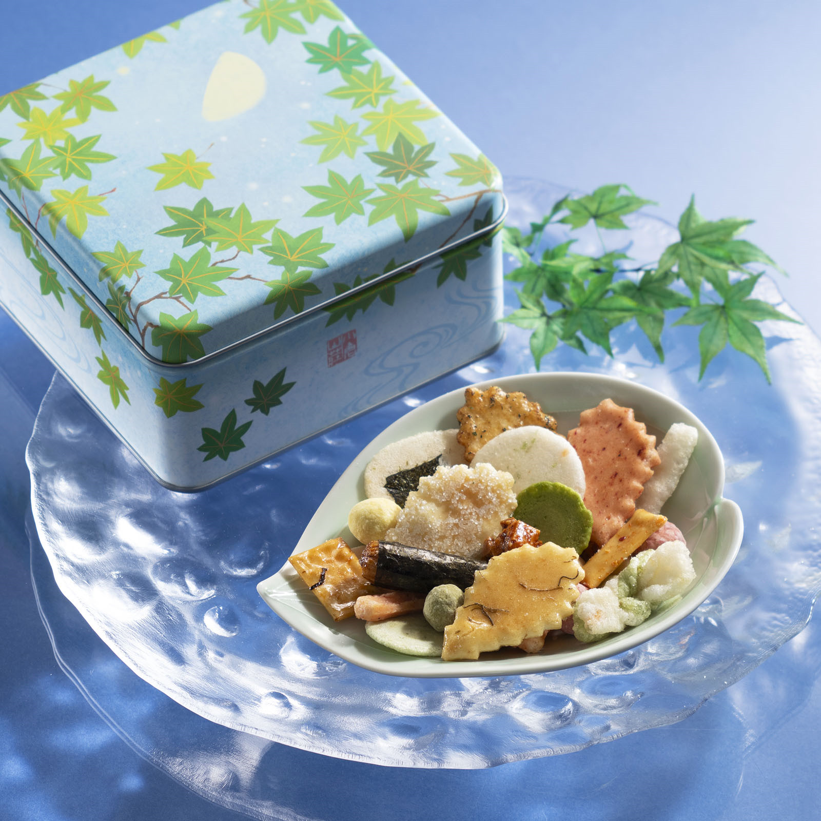 日本直邮 小仓山庄 十色吹寄 夏凉香仙贝米饼 夏季限定 95g/盒
