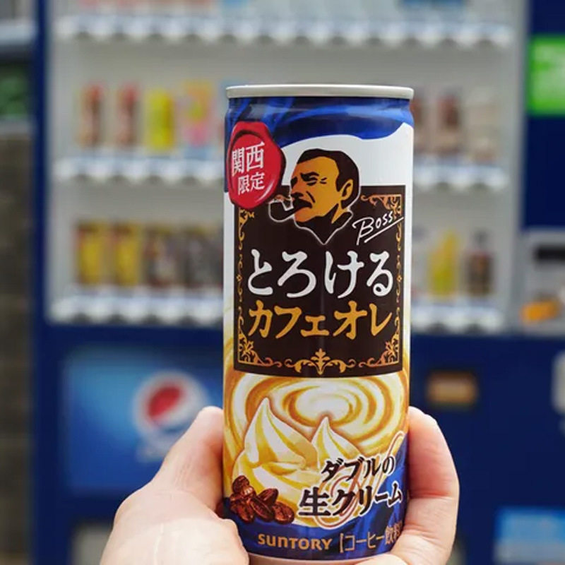 日本进口即饮咖啡BOSS老板熔岩牛奶咖啡办公室饮品罐装250g