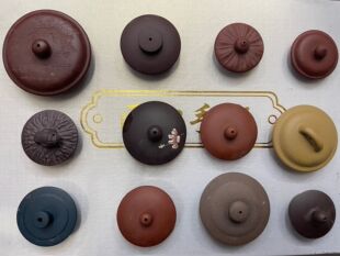 配紫砂壶盖子煮水壶盖子 陶壶盖 红泥盖 配盖子 多种泥料尺寸