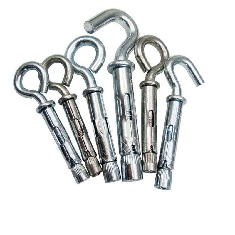 304不锈钢带圈膨胀钩 镀锌羊眼拉爆螺丝 吊灯钩 秋千钩&Phi;6.5-&Phi;12