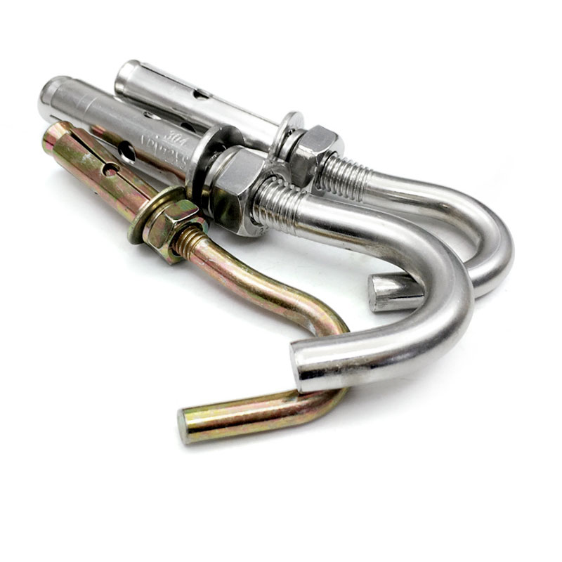 304不锈钢膨胀钩子201带钩膨胀螺丝吊扇钩吊勾铁挂钩M6M8M10M12