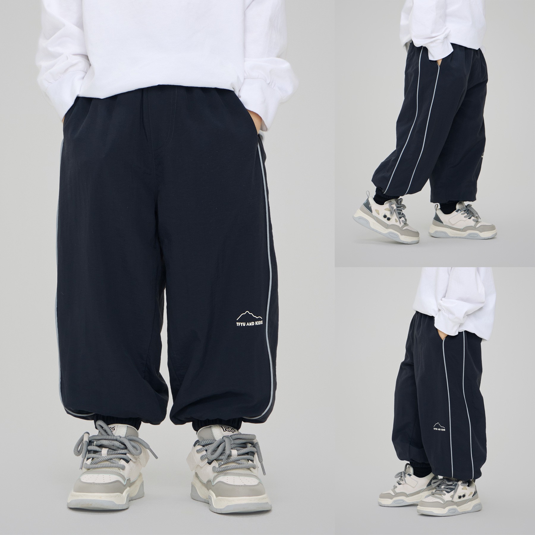 2025冬季童装新款男童山系风防水机能裤中大童加绒加厚运动长裤潮