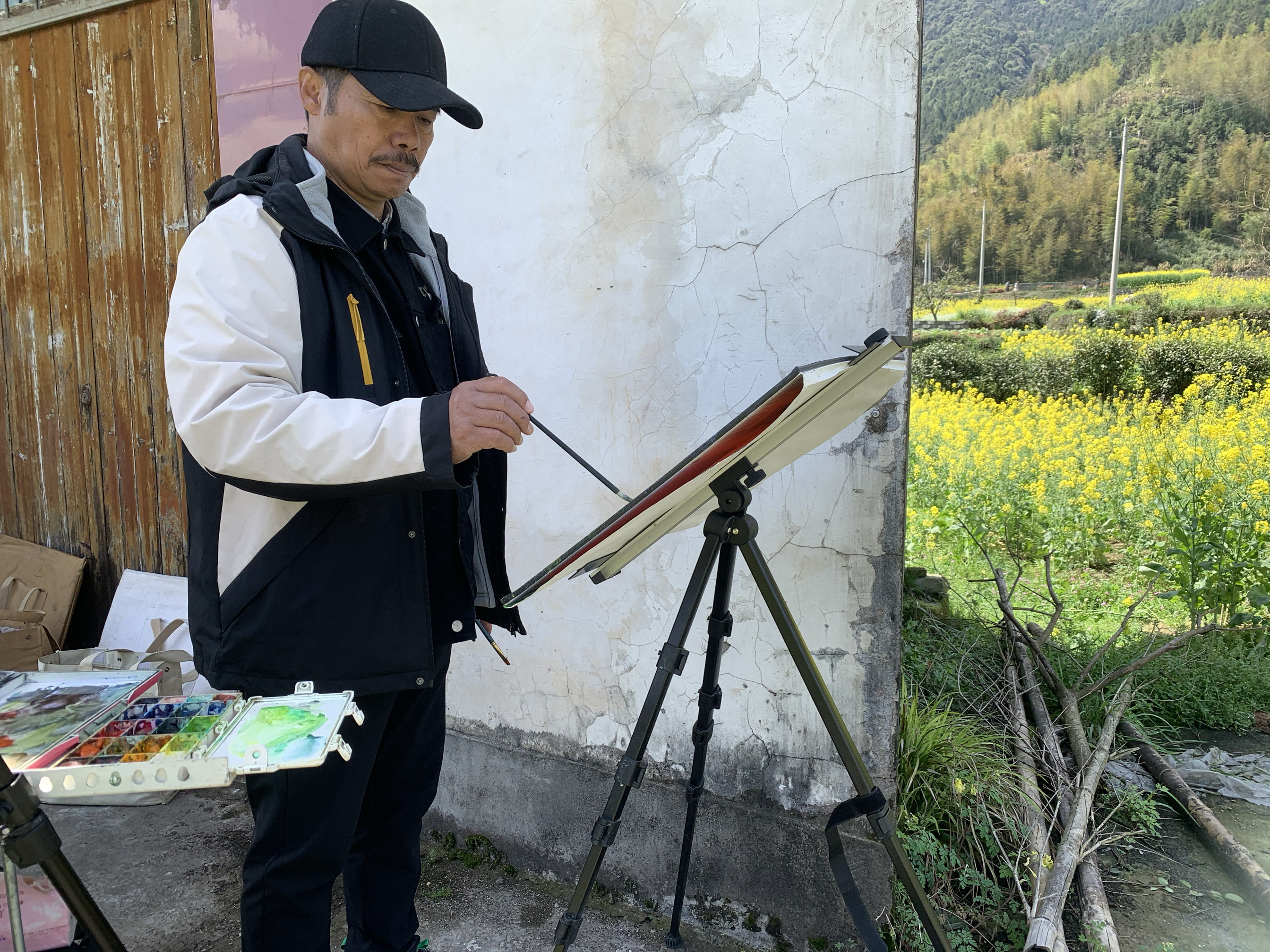 “与大师在一起”6188三挂盘画架套装,适用于水彩,国画,油画