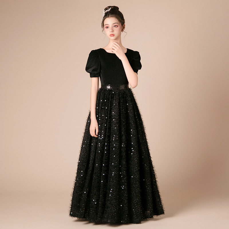 女童大童钢琴小提琴演奏主持人合唱团体演出礼服丝绒泡泡袖公主裙,童装/婴儿装/亲子装,儿童礼服,淘宝优惠券,粉丝福利购,淘宝优惠卷