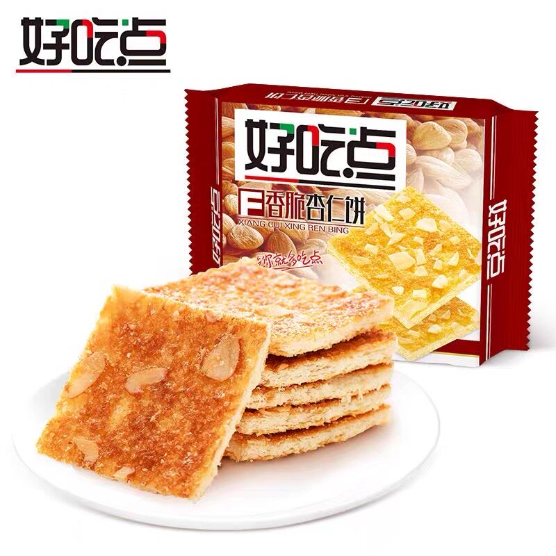 好吃点香脆杏仁饼108g饼干零食小吃早餐饼干核桃腰果批发特价达利