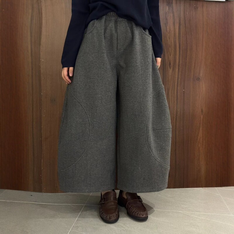木易初见0493原创设计师款复古文艺风宽松百搭九分阔腿休闲羊毛裤,女装/女士精品,休闲裤,淘宝优惠券,粉丝福利购,淘宝优惠卷