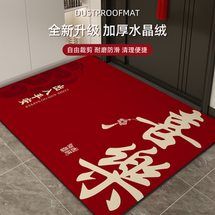 红色入户门地垫2026新款进门门口防滑耐脏脚垫家用玄关门垫地毯