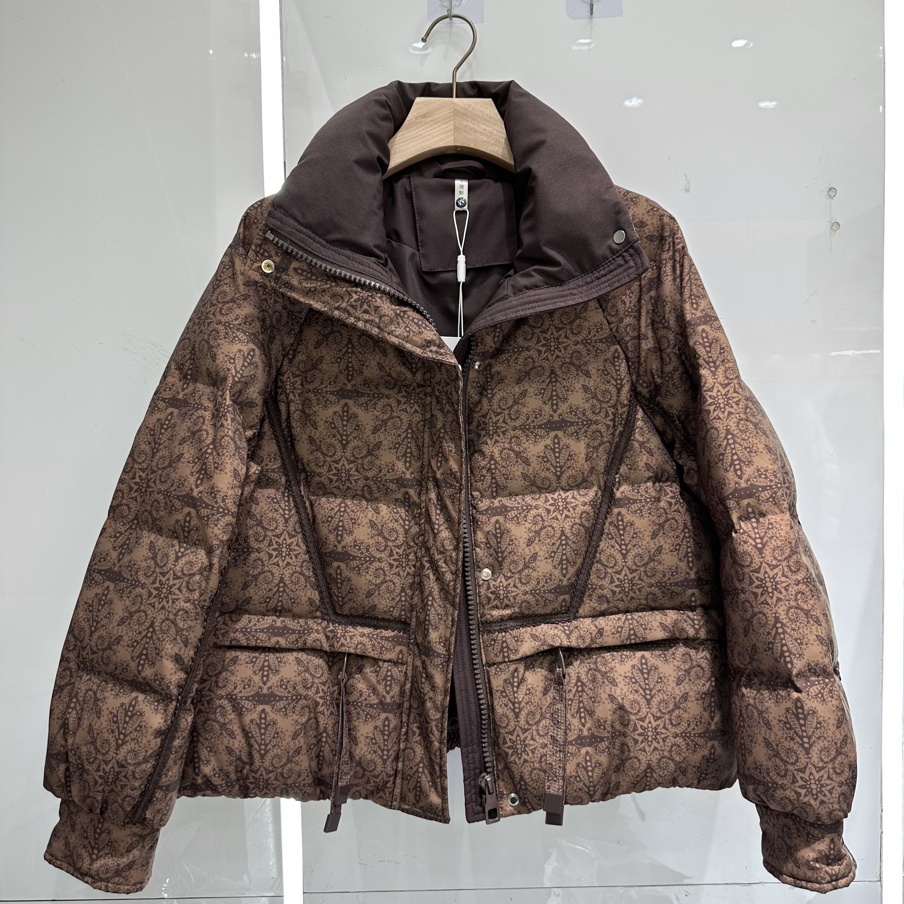 凯依娜13  2025新款冬季女装时尚立领宽松休闲白鸭绒羽绒服