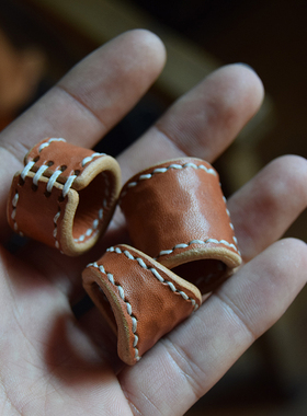 茄子原创美式复古方巾扣手工植鞣牛皮小腰果花丝巾扣bandana个性