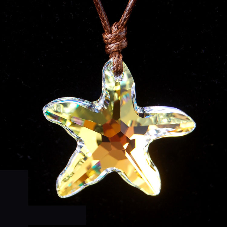 超大款时尚海星毛衣链项链奥地利水晶吊坠女送老婆送女友学生OL