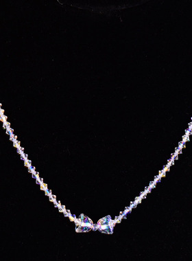 小丑鱼蝴蝶结奥地利水晶项链女