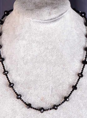 黑色高雅奥地利水晶项链