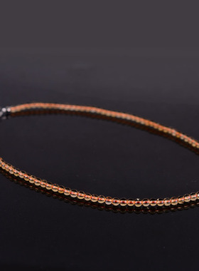 天然巴西黄水晶转运项链女招财宝石原创ins设计小众高级感轻奢