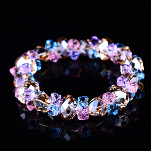 情人节礼物闪亮奥地利水晶时尚小众手链手镯串女韩版首森系饰品礼