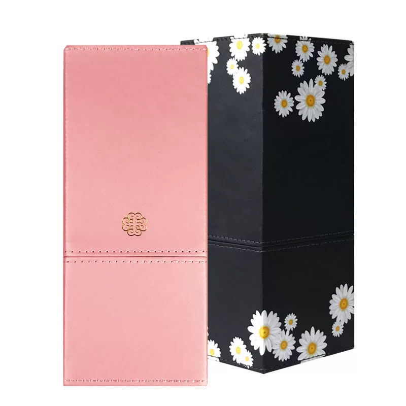 花汐葵 Pink black square brush, storage system, capacious storage box