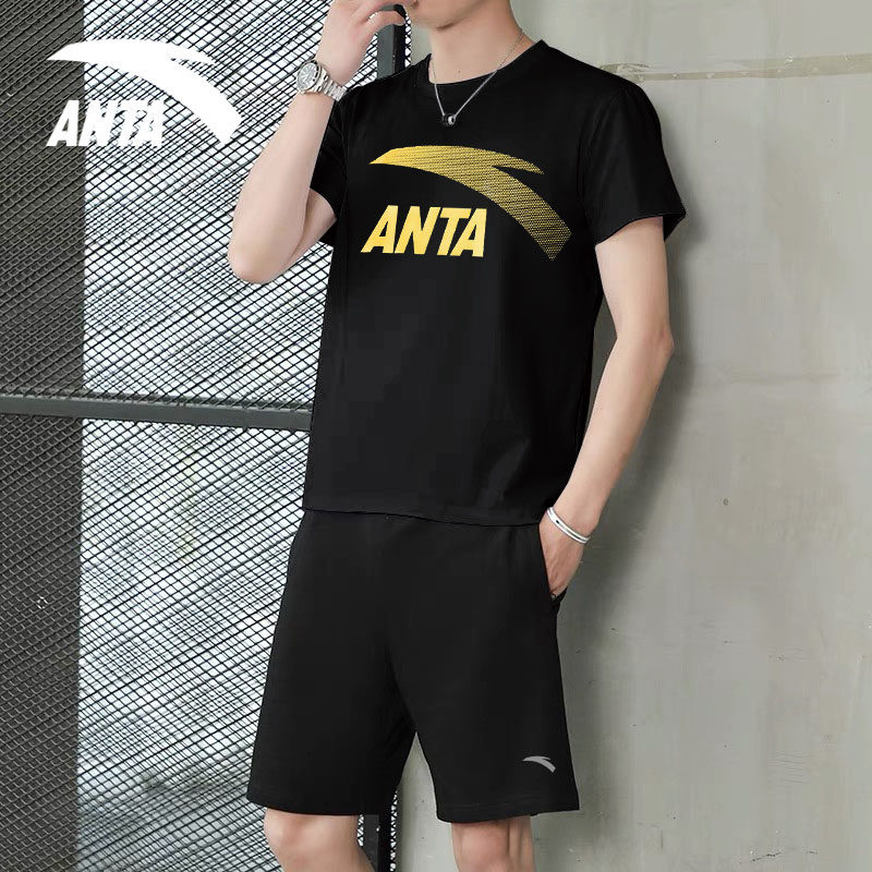 ANTA 스포츠 정장 남성 여름 새로운 반팔 반바지 루즈 브랜드 캐주얼 트렌디 스포츠 투피스 세트