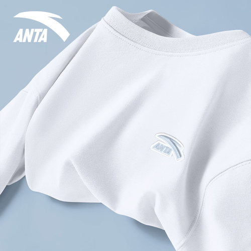 安踏棉质男短袖t恤日系简约休闲