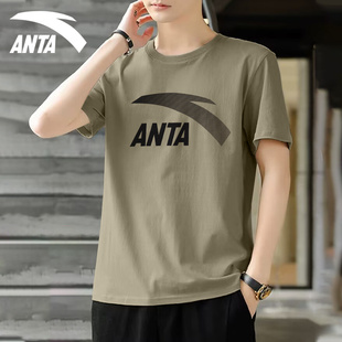 宽松圆领棉半袖 新款 休闲百搭潮t跑步上衣男 2026夏季 安踏男t恤短袖