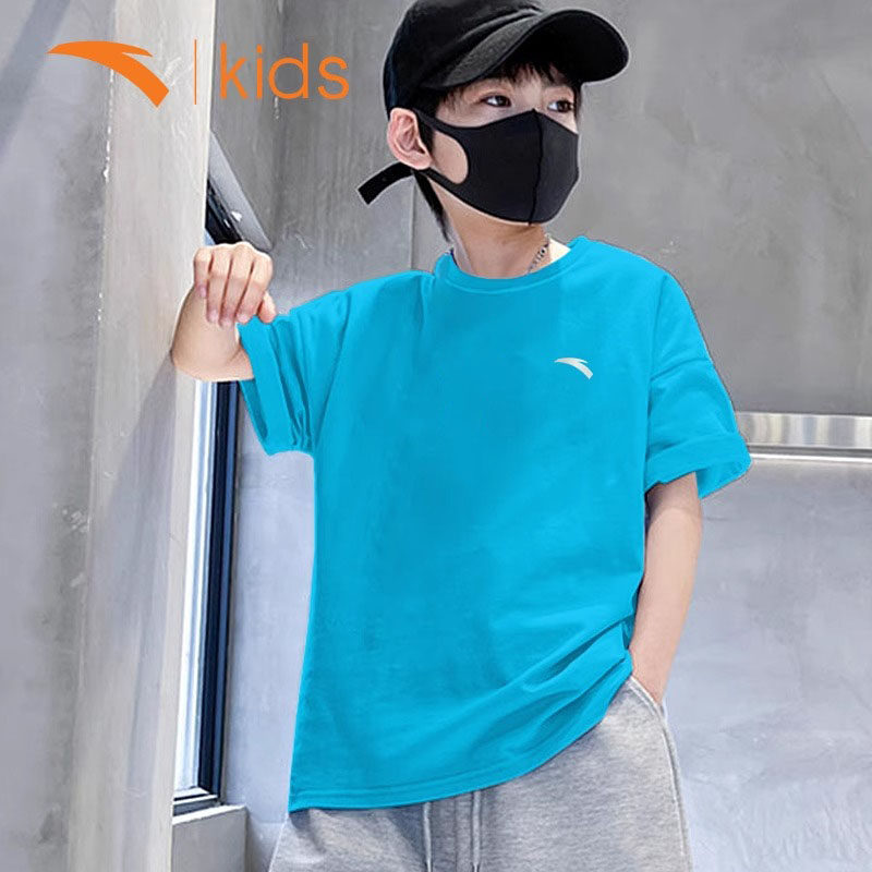 安踏儿童t恤男童2026新款夏季纯棉打底衫男大童纯色百搭短袖T半袖,童装/婴儿装/亲子装,T恤,淘宝优惠券,粉丝福利购,淘宝优惠卷