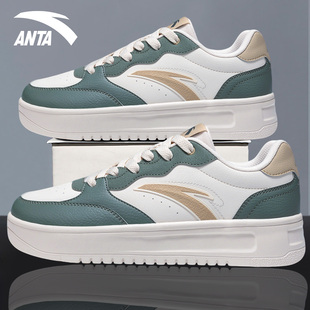 安踏轻松板鞋男鞋2026春季新款潮流厚底低帮轻便透气运动休闲鞋子