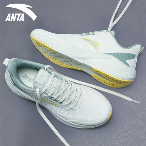 安踏云骥跑鞋男鞋皮面防水运动鞋