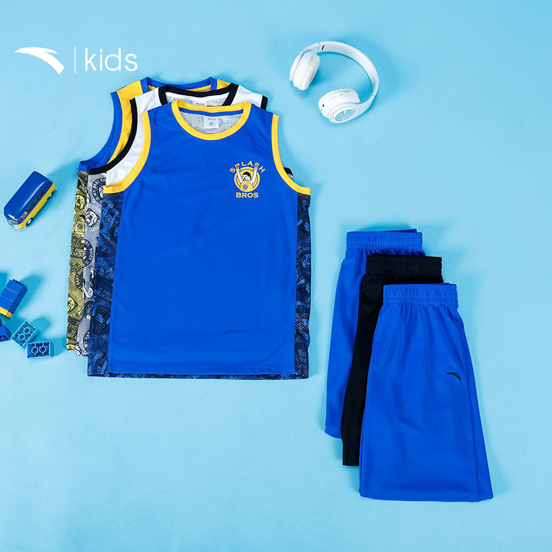 Anta Boy Basketball clothes suit Official website Flagship summer vest shorts pupil Jersey Two piece setin the Children/Baby/Family fitted , Set  category - from Buy2taobao.com to provide professional Taobao agent buy service
