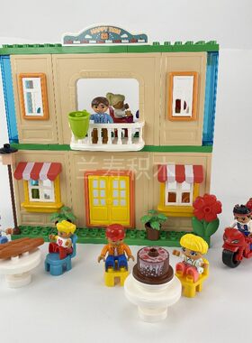 大颗粒积木房屋楼房小餐厅玩具