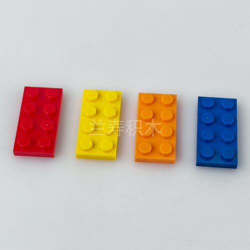 小颗粒积木配件散件2*4孔矮装8孔板MOC国产通用diy3020薄砖
