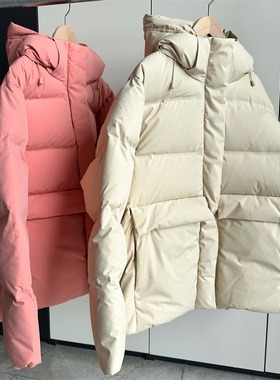 北欧挪威Hol原单 重磅压胶户外面包廓形加厚宽松羽绒服经典款连帽