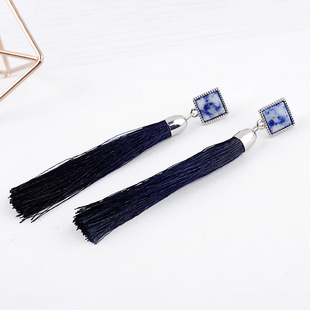 个性民族风长款流苏耳环线穗气质复古大气耳坠夸张舞台演出耳饰女