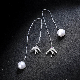 创意小燕子流苏耳线耳环韩国气质网红长款耳坠ins少女心耳饰超仙