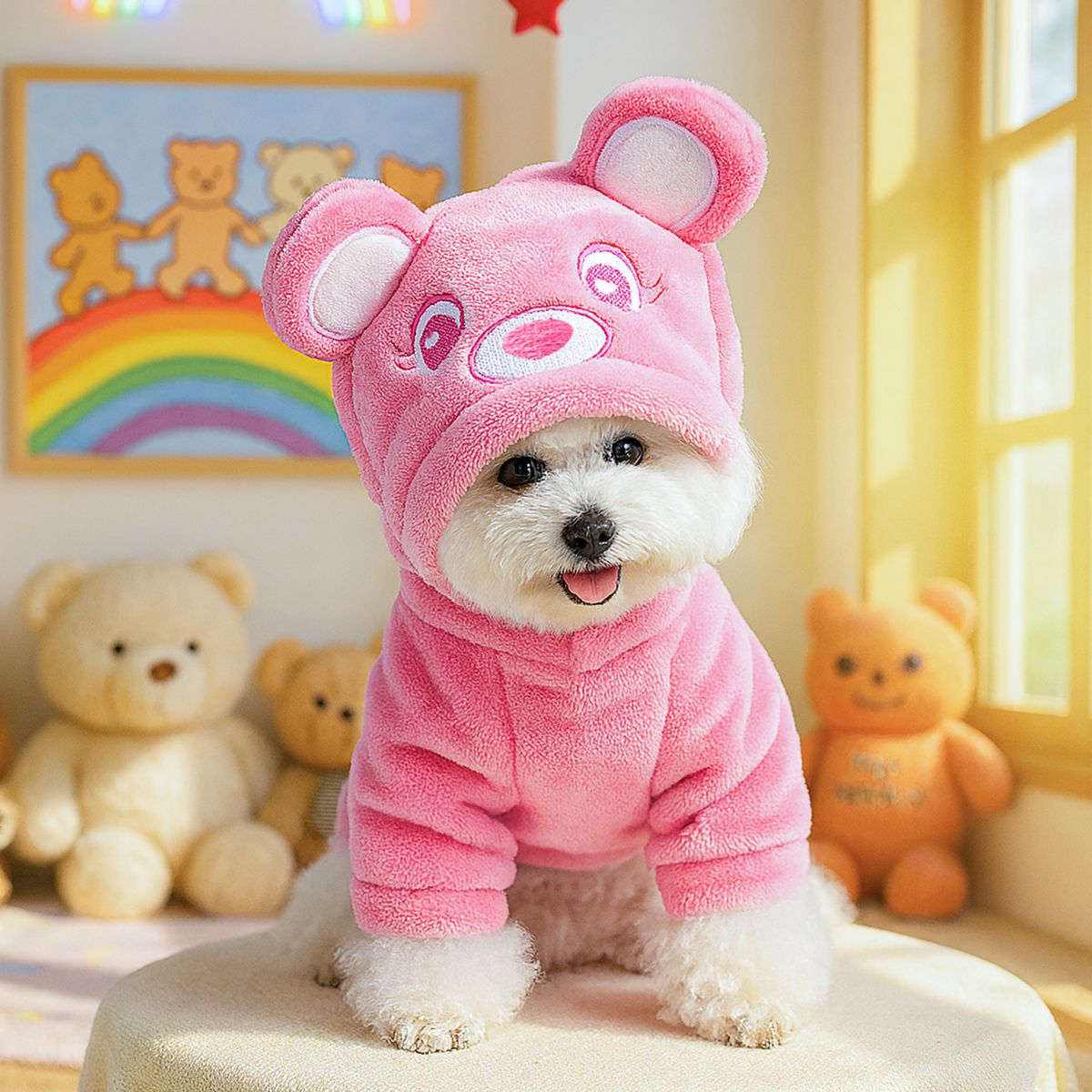 狗猫秋冬加绒保暖连体毛衣