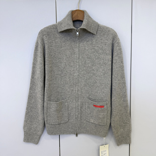 复古老钱风拉链显瘦羊毛牦牛绒针织开衫 316 6103欧洲站2025冬新款