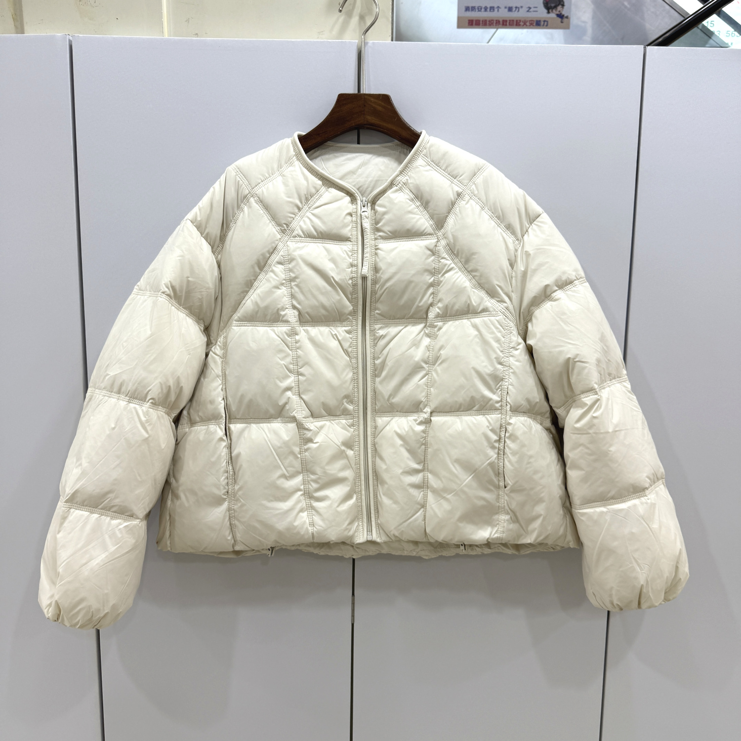 8507 欧洲站2025冬新款时尚拉链圆领休闲减龄亮色A字短装羽绒服女