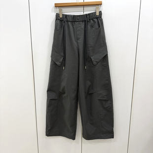 休闲裤 脚工装 女 F88900欧货2026春松紧高腰宽松显瘦百搭抽绳裤 888