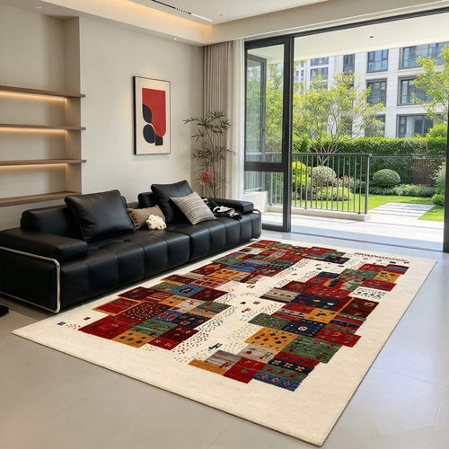 中古地毯客厅多巴胺地垫法式复古沙发毯易打理卧室床边防滑carpet