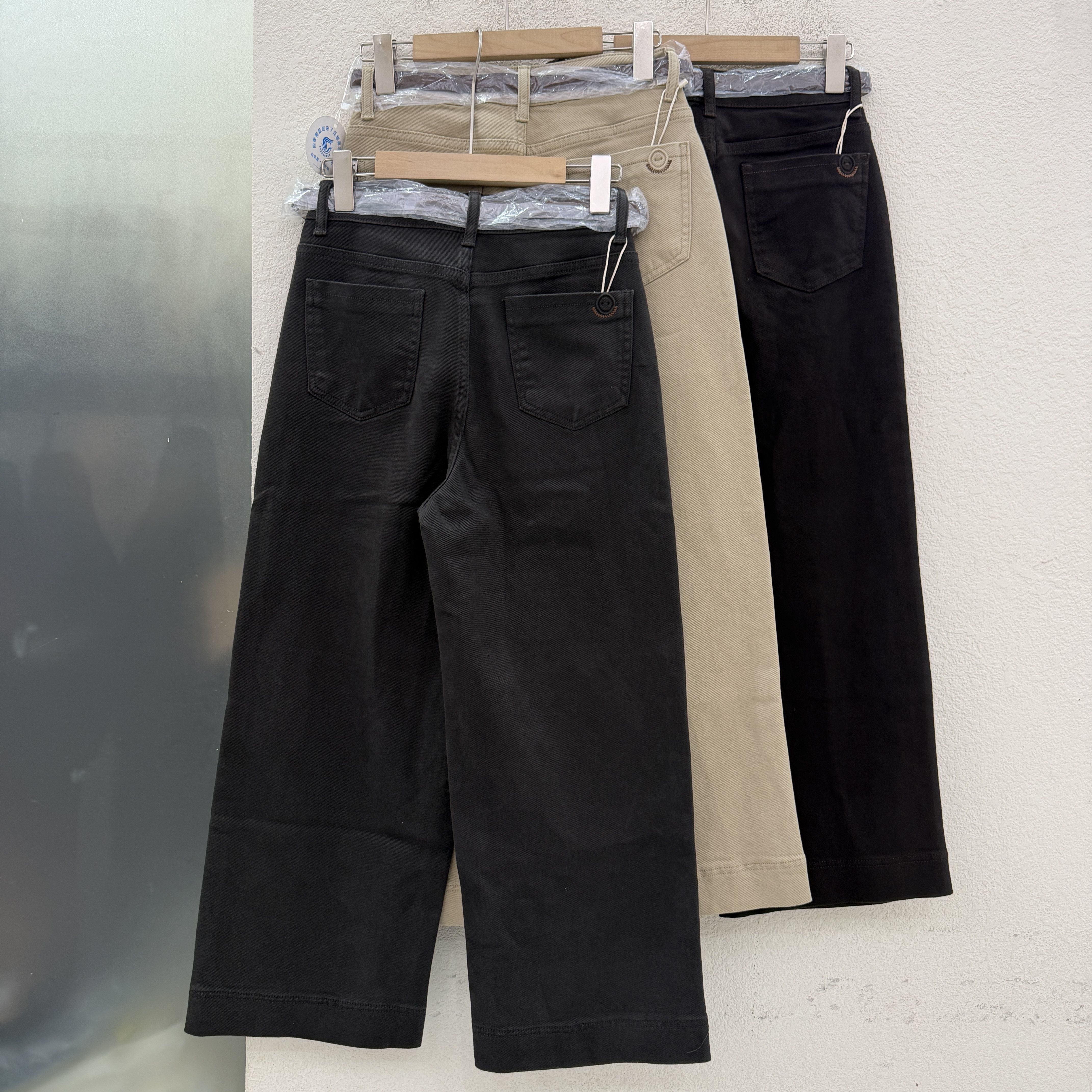 2026秋款N FASHION JEANS韩酷莱5569牛仔裤女印花阔腿直筒九分裤
