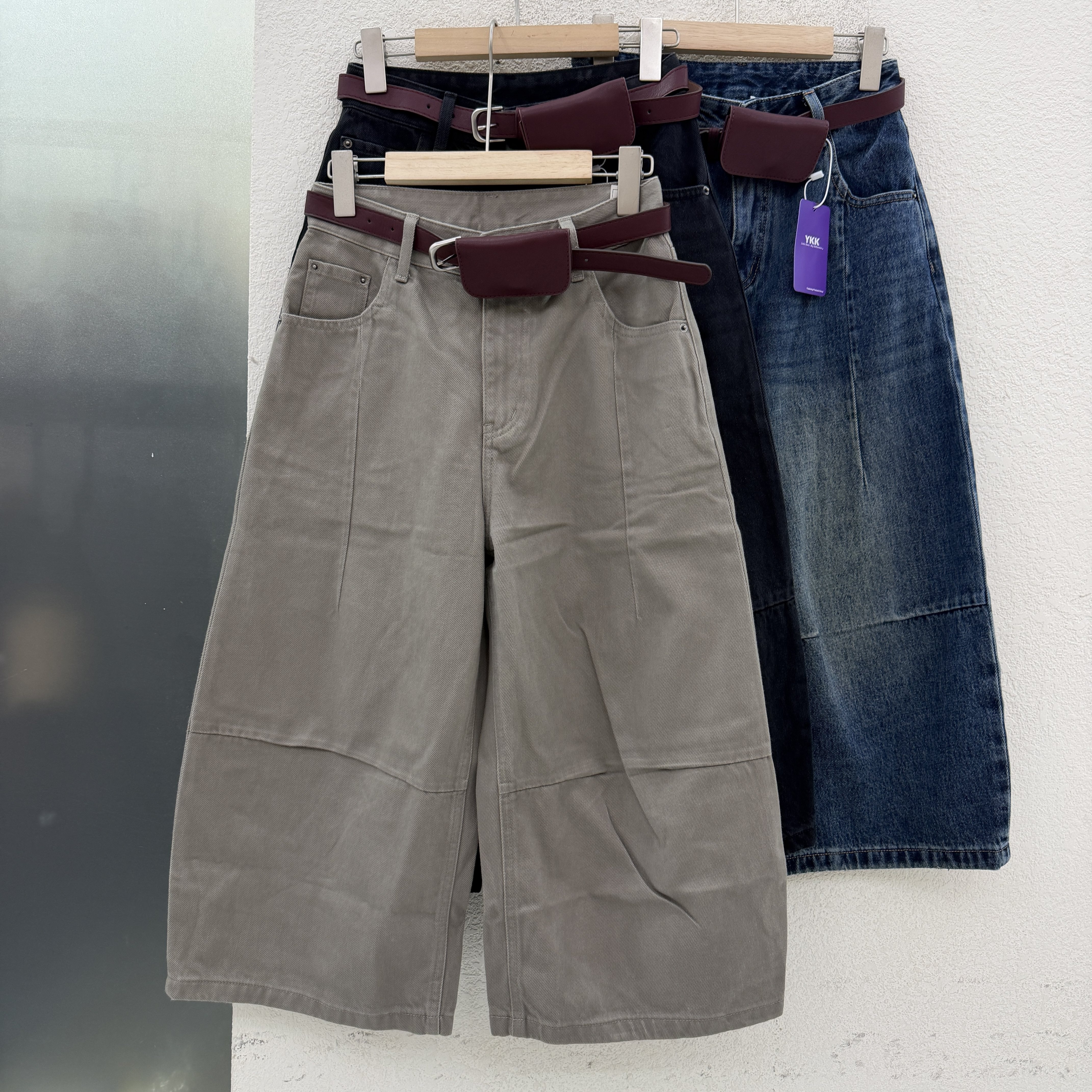 秋款JEANS易人86081 86080 86086气球牛仔裤女八分奶奶裤宽松筒裤