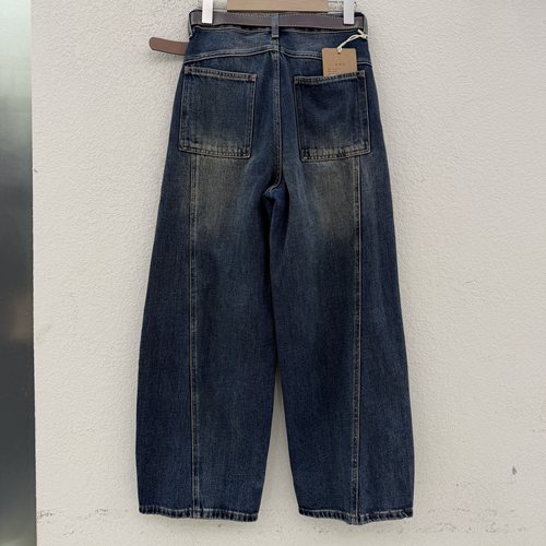 秋款CC JEANS2678欧货正品高腰显瘦宽松直筒裤女阔腿弯刀牛仔长裤