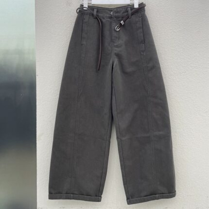 清仓特价JEANS 芭度玄风 60961牛仔底抓毛女无弹高腰线弯刀裤冬