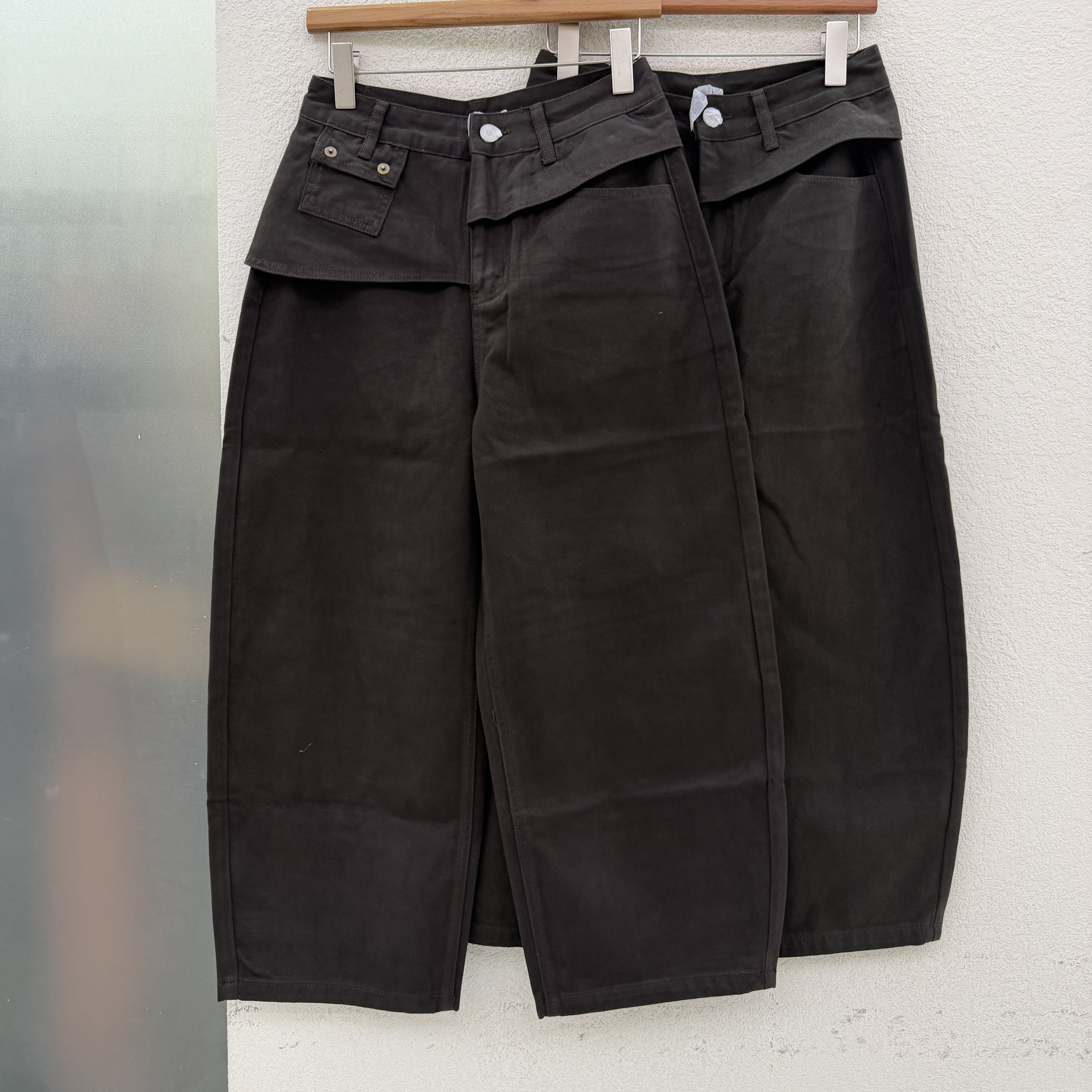 2026秋款JEANS韩酷莱5601牛仔裤女高腰屁帘拼接弯刀裤个性九分