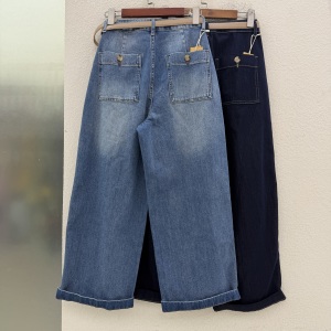 夏款欧货JEANS韩酷莱66333 66310牛仔裤女九分男友蓝色直筒裤2026